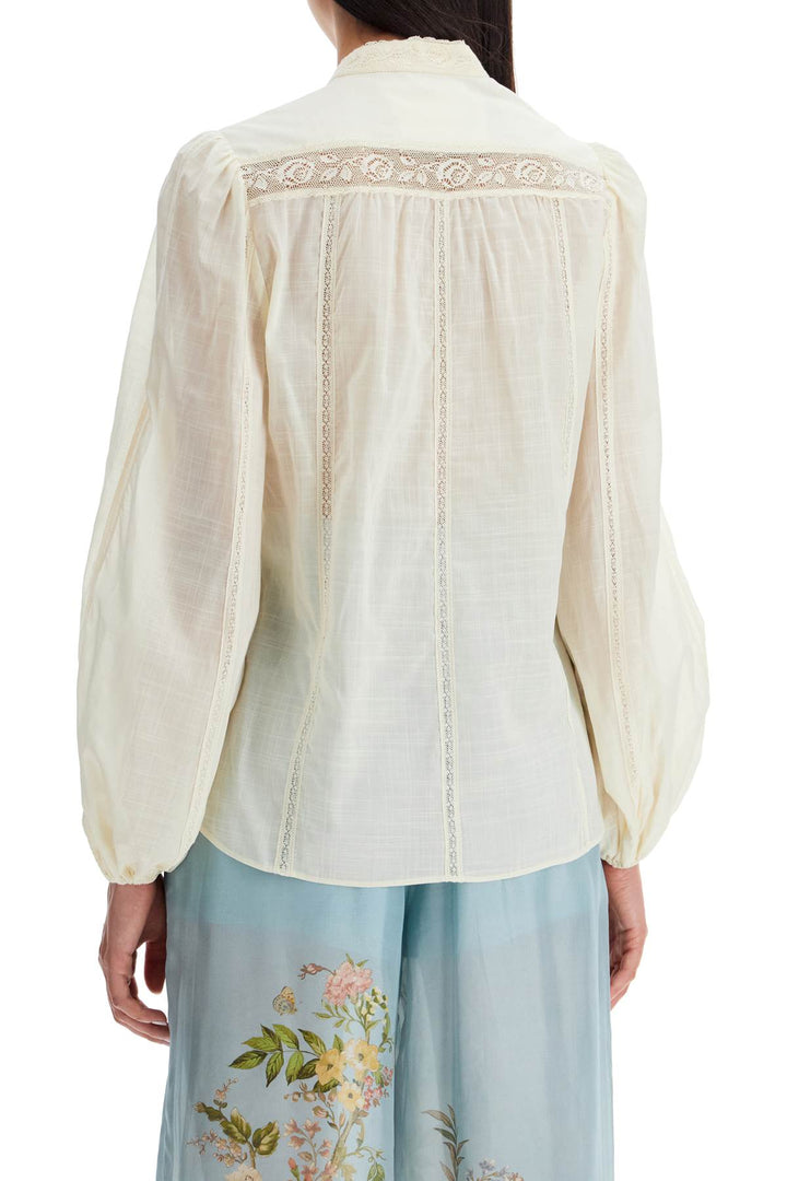 Zimmermann halliday lace-trimmed shirt