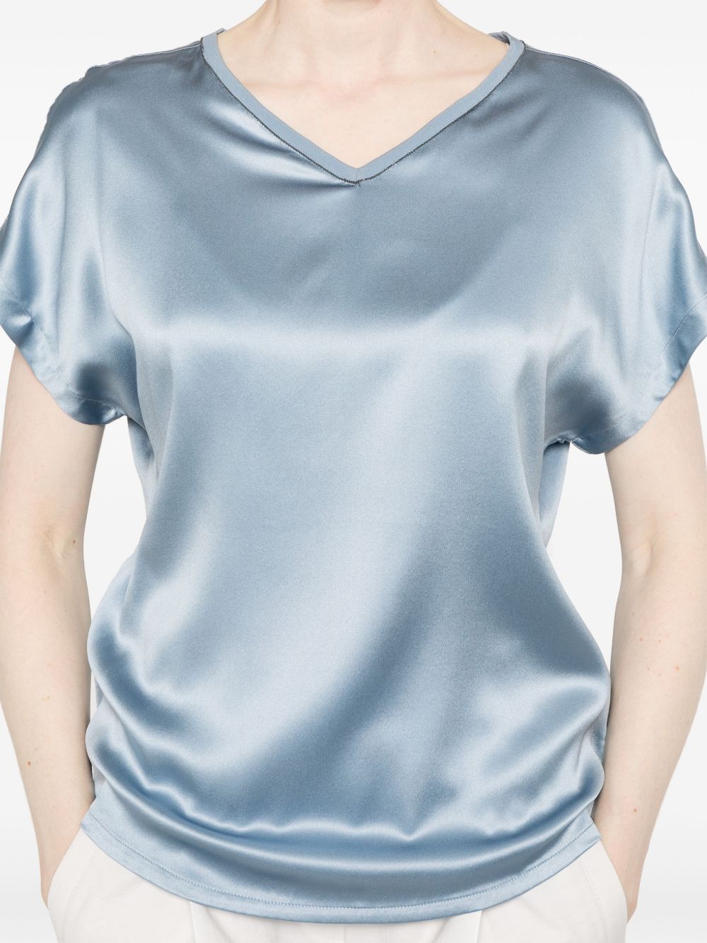 Brunello Cucinelli Top Clear Blue