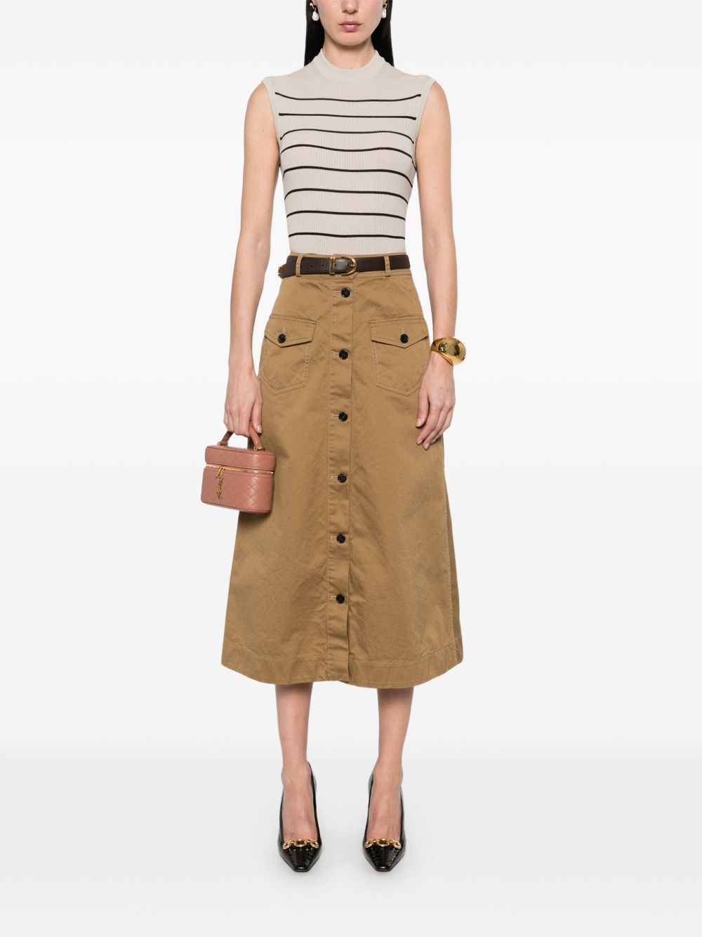 Saint Laurent Skirts Brown