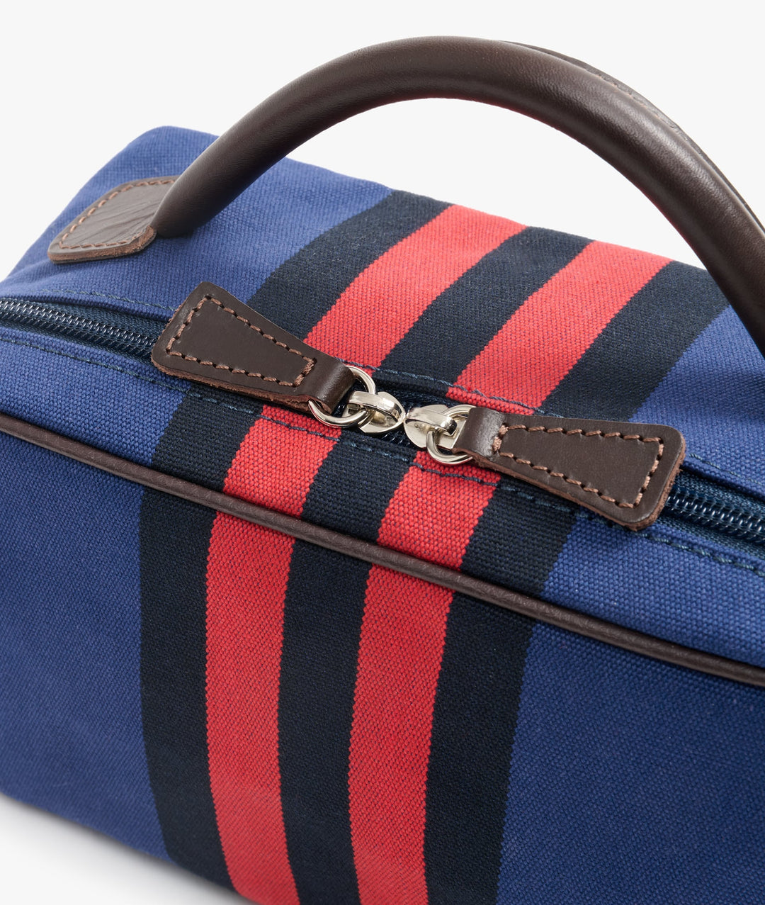 My Style Bags Berkeley Rugby Toiletry Travel Bag Blue Red/Black Stripes For Men