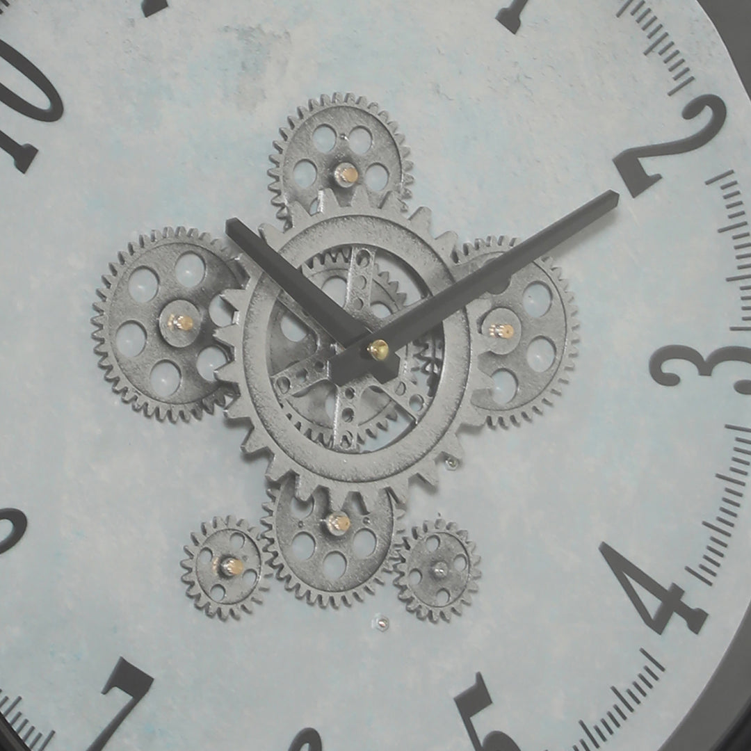 Tedius Round Moving Cogs Wall Clock