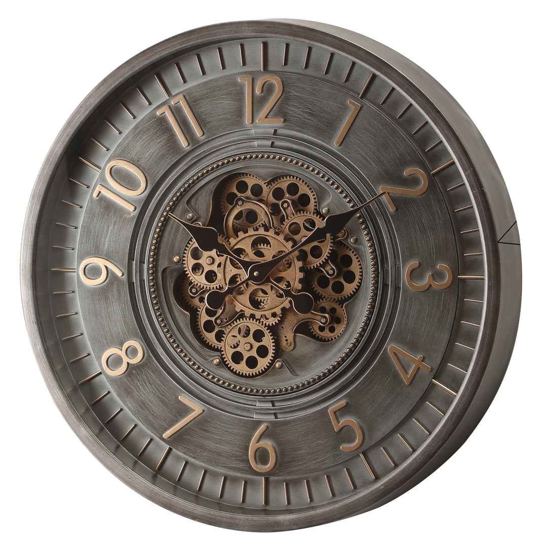 Krugg Round Moving Cogs Wall Clock