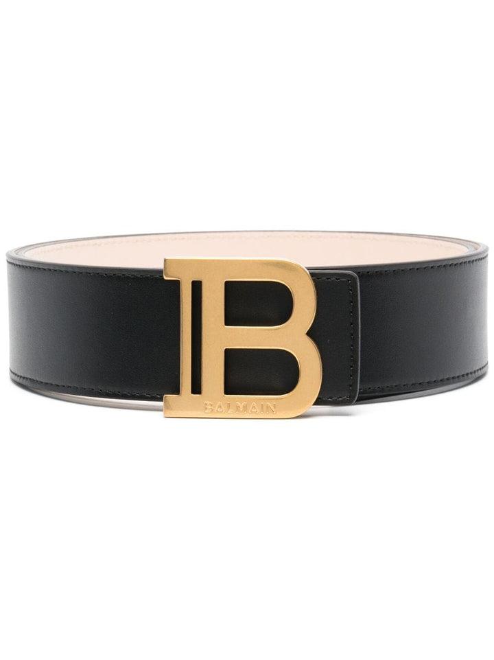 Balmain Belts Balmain Belts Black Balmain Black calf leather accessory with gold-tone hardware and logo plaque. Brand