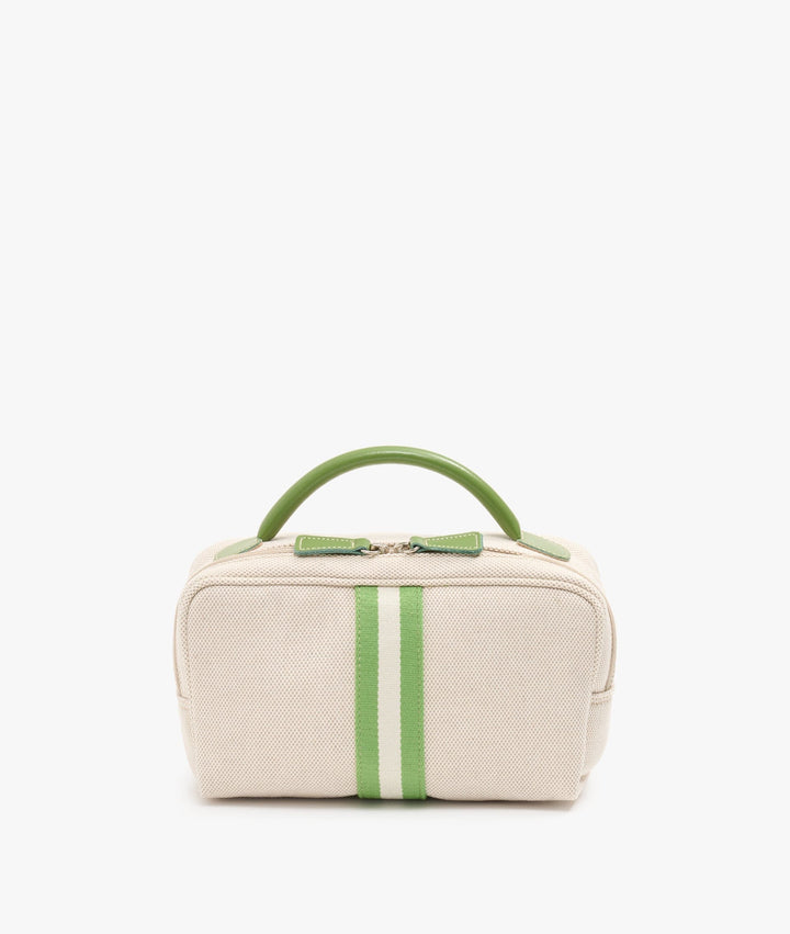 MyStyleBags Cosmetic & Toiletry Bags My Style Bags Berkeley Positano Cosmetic Bag Natural With Green Stripes Brand