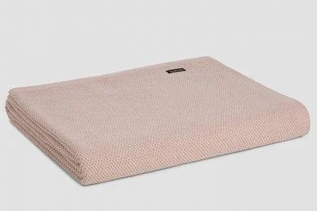 Bemboka Cotton Blankets King Queen 220x250 Blush Bemboka Moss Stitch Cotton Blankets  Pre-Shrunk Brand