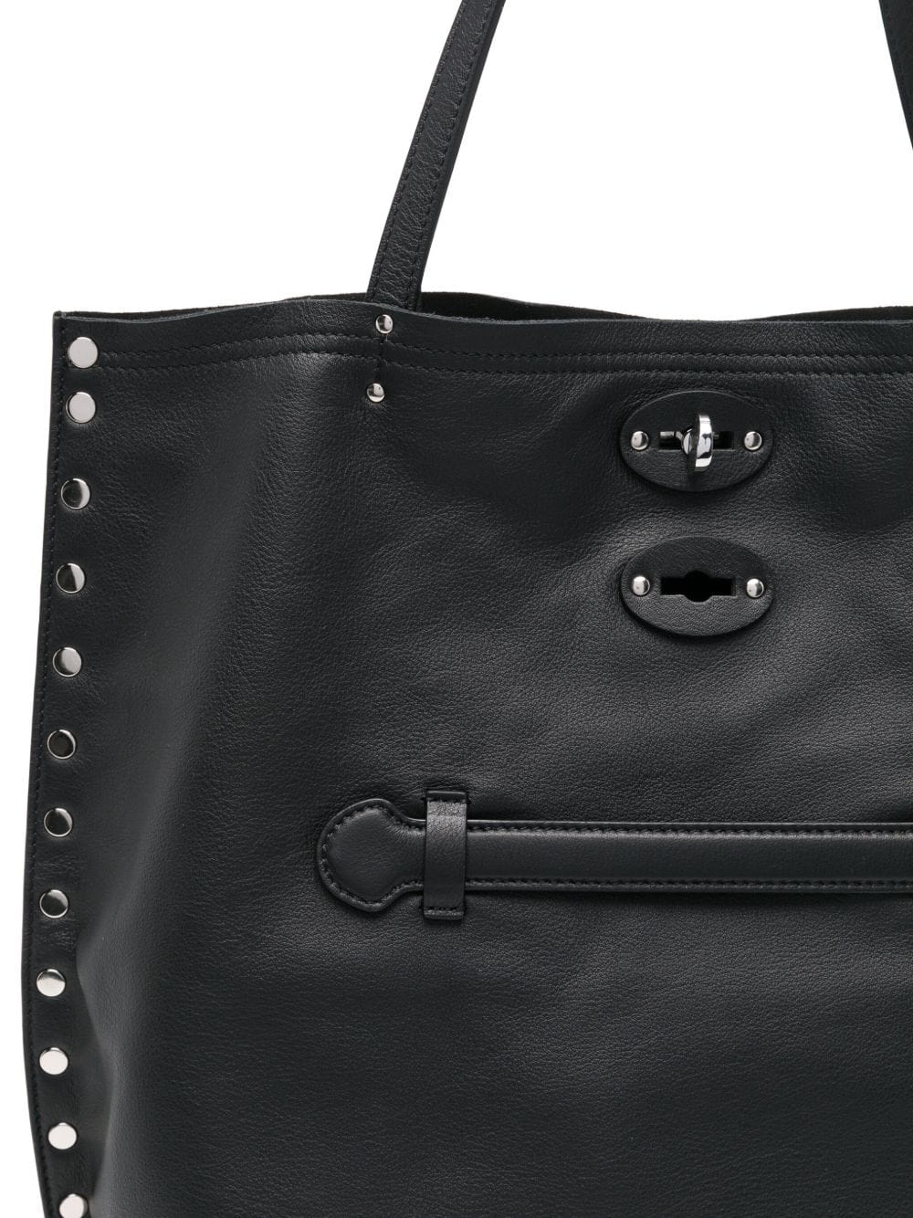 Zanellato Handbag UNI Zanellato Bag Foldover Top Zanellato Bag Foldover Top Black Italian Leather at Italian Luxury Group Brand