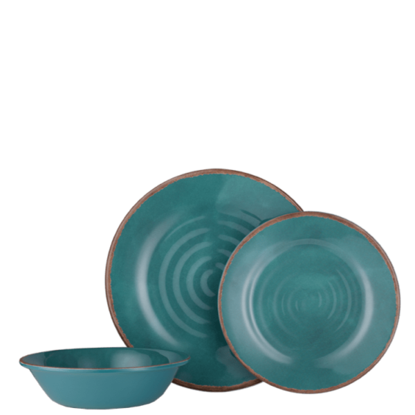 Mario Luca Giusti Plates Mario Luca Giusti Brunello Turquoise Dinner Plates Set of 6pcs Brand