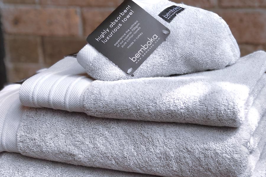 Bemboka Set of Bath Sheets Bemboka Pure Cotton Complete Set of 5pcs - Luxe White Brand