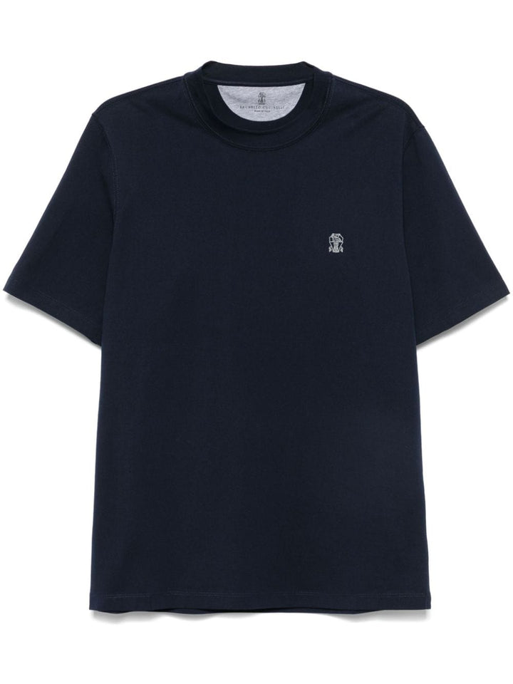 Brunello Cucinelli Topwear XXL Brunello Cucinelli T-shirts and Polos Blue Brunello Cucinelli T-shirts and Polos Blue Brand