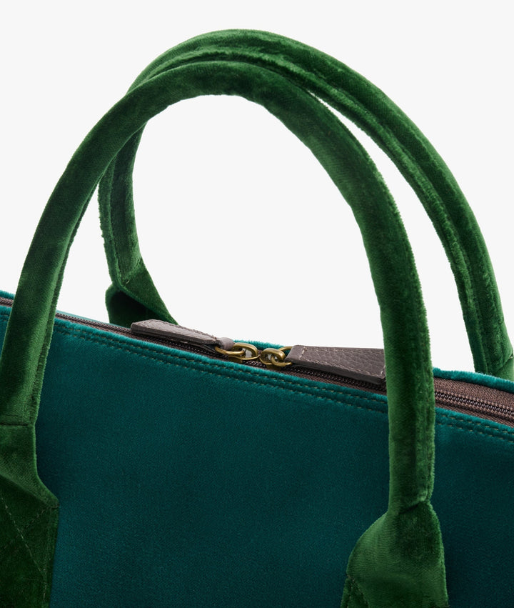 My Style Bags Travel Bags My Style Bags London Smart Twin Velvet Duffel Travel Bag in Green for Women Brand