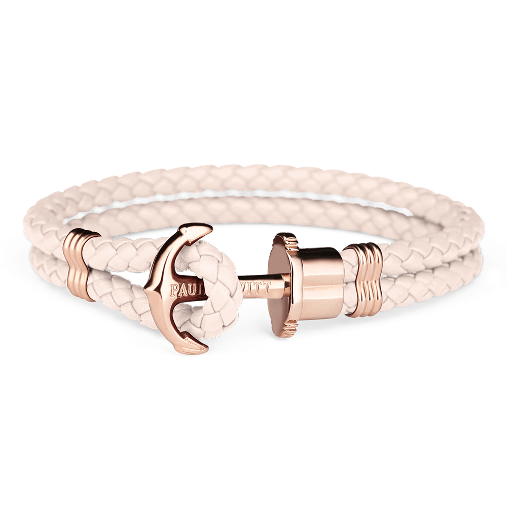 Paul Hewitt Bracelet Paul Hewitt Phrep Leather Rose Gold / Pink Rose Bracelet - XS Brand